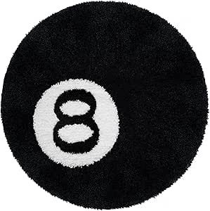 8 Ball Rug, Round Rug for 8 Ball Decor, 24 inch Washable Cool Eight Ball Carpet for Bedroom Living Room, Magic Black Stussy Circle 8 Ball Rug 8 Ball Rug, Eight Ball, Carpet For Bedroom, Rug Round, 8 Ball, Round Rug, Bedroom Carpet, Round Rugs, Pharmacy Gifts