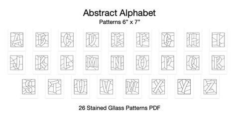 Stained Glass Alphabet Patterns, Stained Glass Lettering, Stained Glass Alphabet, Stained Glass Letters, Stained Glass Abstract, Abstract Alphabet, Stained Glass Door, Stained Glass Patterns, Letter Art