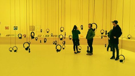 Concert Activation, Sound Exhibition, Nottingham Contemporary, Fashion Installation, Headphones Art, Yellow Photography, Music Museum, Interactive Exhibition, Sound Installation