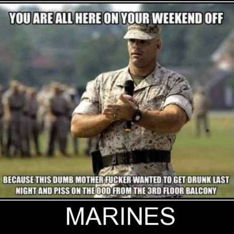 #usmc #marinecorps #semperfidelis #usmarines #veterans #devildogs Marine Meme, Usmc Humor, Military Life Quotes, Marines Funny, Marine Corps Humor, Usmc Quotes, Funny Military, Military Jokes, Once A Marine