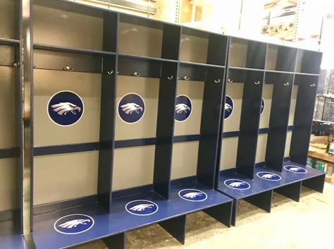 Baseballracks softball lockers are smart solutions for any school, college, or stadium facility, or any other setting. We work with architects and designers to create innovative solutions for college softball locker rooms and additional athletic equipment storage. Pe Equipment Storage Ideas, Softball Locker Room Ideas, Sport Locker Room, Baseball Dugout Ideas, College Locker Room, Locker Room Ideas, Baseball Locker Room, High School Locker Room, Locker Room Design