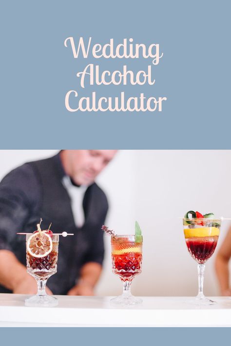 Picture of a male bartender with three mixed drinks on the bar in front of him. This pin directs you to the Sweet I Do's blog post regarding a wedding alcohol calculator. How Much Alcohol For A Party Of 50, How Much Alcohol For Wedding Of 100, Alcohol For Wedding Reception, Alcohol List For Wedding, Alcohol At Wedding Receptions, How Much Wine For A Wedding, Alcohol Guide For Wedding, Alcohol For Wedding, Wedding Alcohol Ideas