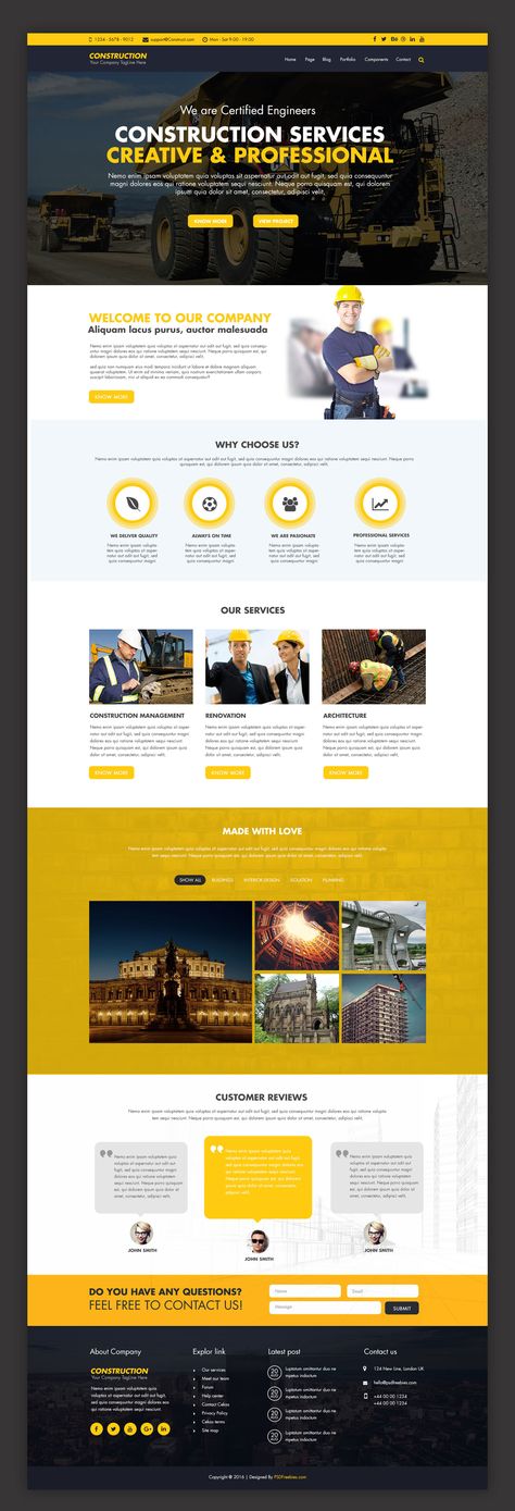 Construction Company Website, Construction Website Templates, Company Profile Design Templates, Corporate Website Design, Profile Website, Wix Website Design, Business Website Templates, Website Company, Webdesign Inspiration