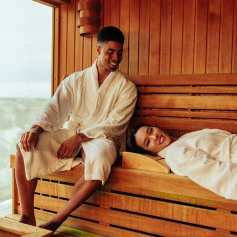 Create unforgettable moments and strengthen bonds with your loved ones in our saunas. Experience the joy of relaxation together, sharing stories and laughter while enjoying the soothing warmth. Discover the perfect way to connect and unwind with Peak Wellness saunas. 🌿💖   #PeakWellnessUSA #sauna #spa #homespa #relaxingtime #relax #wellness #pamper Spa Photoshoot Ideas, Hotel Shoot, Spa Lifestyle, Couples Spa, Spa Colors, Nordic Lifestyle, Photo Social Media, Dating Ideas, Dance Photography Poses