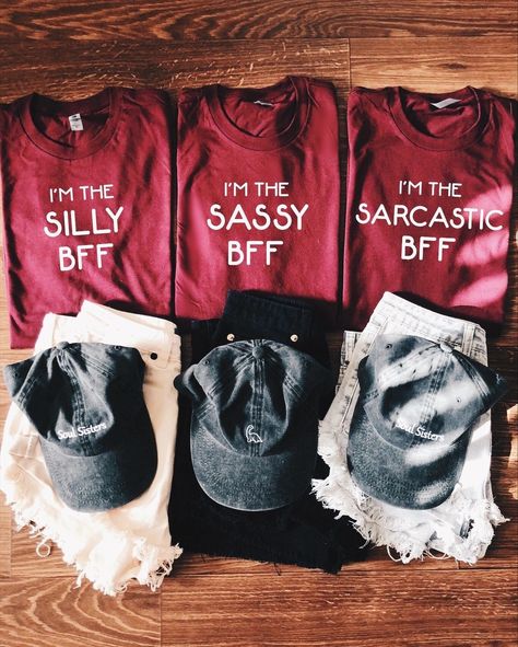 Bff Outfits Matching, Best Friend Matching Shirts, Best Friend Hoodies, Sarcastic Clothing, Best Friend T Shirts, Bff Shirts, Bff Matching, Bestie Outfits, Matching Outfits Best Friend