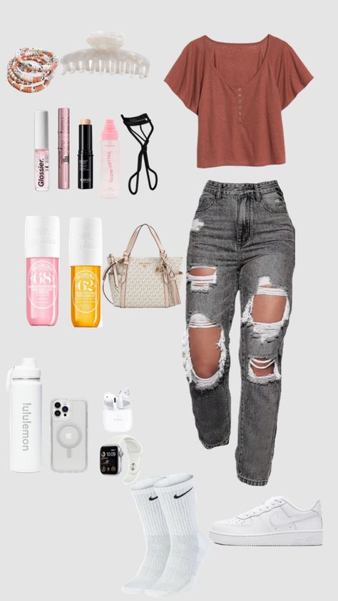 Cute Easy Outfits For School, Freshman Outfits, Cute School Outfits, Simple Outfits For School, Middle School Outfits, Teen Outfits, Casual Preppy Outfits, School Outfit Ideas, Trendy Outfits For Teens