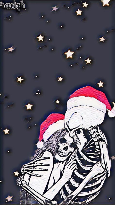 Gothic Christmas Aesthetic Wallpaper, Spooky Christmas Aesthetic Wallpaper, Spooky Christmas Wallpaper Iphone, Spooky New Year, Scream Christmas Wallpaper, Christmas Skull Wallpaper, Wallpaper Aesthetic Natal, Goth Christmas Aesthetic Wallpaper, Skull Christmas Wallpaper