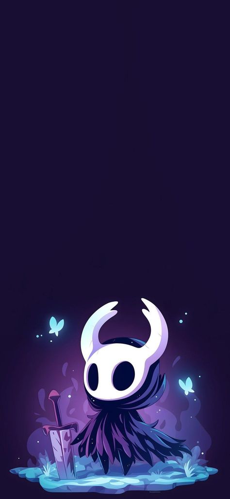 Hollow Knight Wallpaper, Cool Colorful Backgrounds, For Lock Screen, Knight Wallpaper, Lock Screen And Home Screen, Dark Blue Aesthetic, Indie Game Art, Hollow Night, Amoled Wallpapers