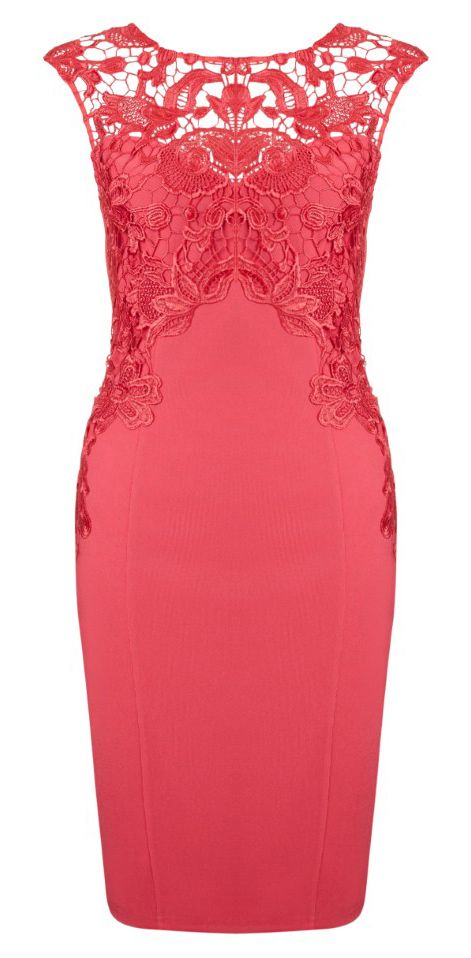 Lace Formal Dresses, Lace Pencil Dress, Coral Colour, Mode Glamour, Afrikaanse Mode, Lace Dresses, Lovely Dresses, Red Lace, Fesyen Wanita