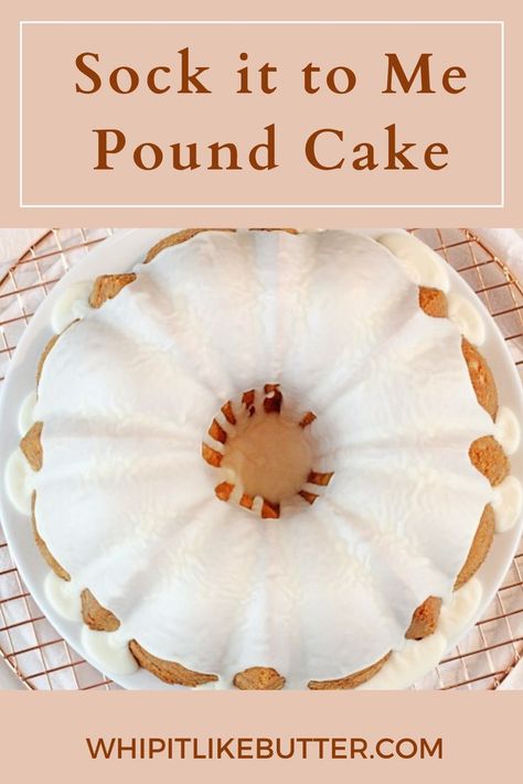 Sock It To Me Cake, Sock It To Me, Easy Sweets, Sour Cream Pound Cake, Whip It, Vanilla Glaze, Cake Recipes From Scratch, Healthy Homemade Recipes, Bundt Cakes Recipes