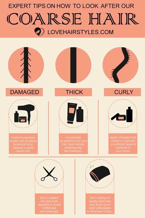 Your Invaluable Coarse Hair Guide: Essential Tips & Products Haircut For Thick And Wavy Hair, Haircuts For Coarse Hair, Thick Coarse Wavy Hair, Haircuts For Thick Coarse Hair, Haircut Tips, Hair Levels, Curl Care, Thick Coarse Hair, Course Hair