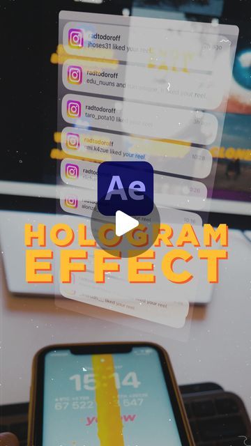 Hologram Tutorial, After Effects Edits, Adobe Photoshop Ideas, Vfx Effect, Hologram Video, Hologram Effect, Motion Ads, Free Paper Texture, Adobe After Effects Tutorials