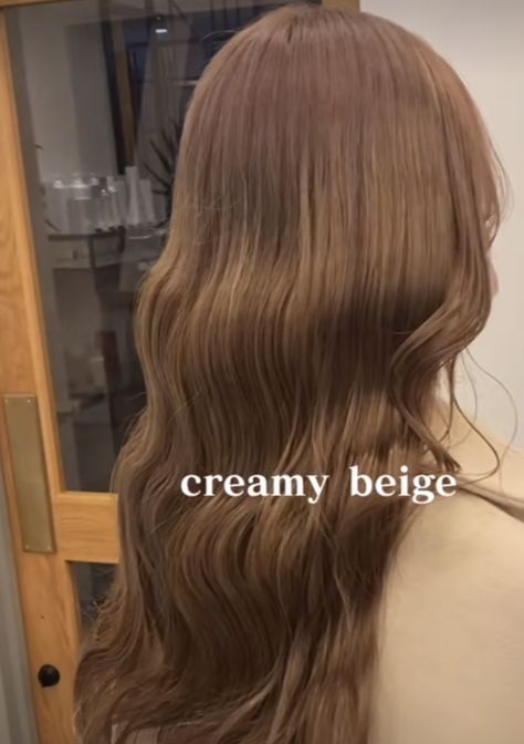 Dyed Dark Blonde Hair, Bambi Brown Hair Color Korean, 7.3 Hair Color, Milky Brown Hair Korean, Ash Caramel Hair, Honey Milk Tea Hair Color, Light Coffee Hair Color, Milk Tea Hair Color Brown, Light Brown Warm Hair