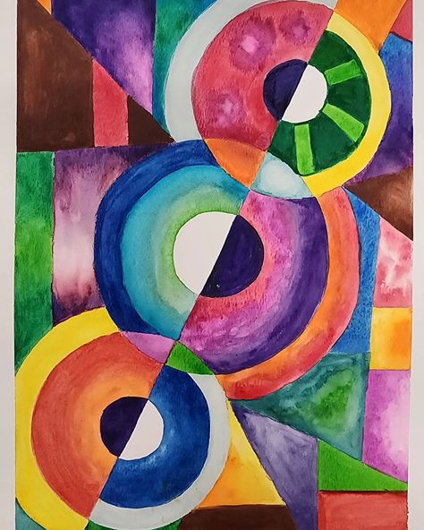 Non-Objective Watercolor Compositions. Art 2. High school, Grades 9-12. . . . #highschoolartteacher #highschoolart #artteachers #artteachersofinstagram #ArtTeacherFusion #artteacher #watercolorpainting #watercolor #prangwatercolor #prang #orphism #abstract #nonobjectiveart Analogous Art, Orphism Art, Non Objective Art, School Grades, High School Art, Art Teachers, Art Teacher, Watercolor Paintings, High School