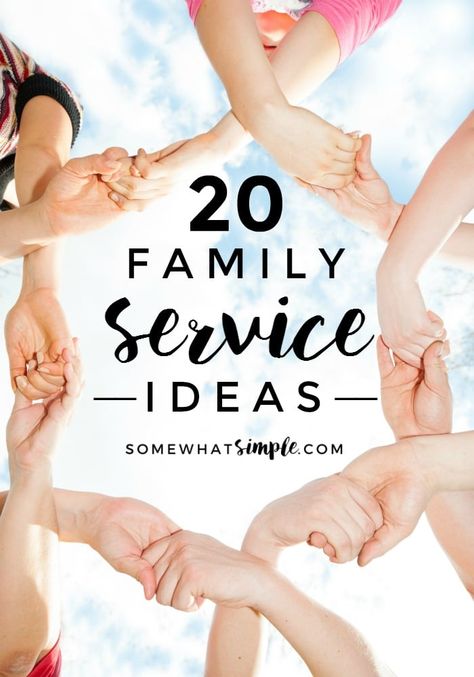 20 Meaningful Family Service Ideas - #outdoors #projects #activities Family Service Ideas, Family Service Projects, Community Service Ideas, Family Service, Church Fellowship, Service Ideas, Asparagus Recipes, Snickerdoodle Cookies, Family Fun Night