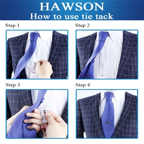 Tie tack men Wedding Gifts For Husband, Men Bow Tie, Gentlemans Guide, Tie Tack Pin, Father Presents, Luxury Ties, Casual Basics, Business Shirt, Chain For Men