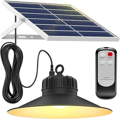 Engrepo Solar Shed Light Outdoor Indoor, 1500LM Solar Light Dusk to Dawn 2000K/6000K with Remote Control 16.4ft Cable for Porch, Patio, Shed, Barn, Gazebo, Aluminum, Black - Amazon.com Shed Lighting, Patio Shed, Solar Shed, Solar Shed Light, Garden Garage, Shed Light, Dusk To Dawn, Control Unit, Porch Patio