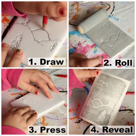 Learn how to do block printing (making multiple prints of the same image) using a styrofoam produce tray and a paint roller. Kids can make Christmas cards, Valentines cards, Birthday cards, or art for framing. #HappyHooligans #KidsCrafts #KidsActivities #Craft #Preschoolers #Elementary #Tweens #Teens #CampCraft #ValentinesCraft #Homemade #Cards #PrintMaking #BlockPrinting #Make #Prints Diy Print Making Art, Print Making For Preschoolers, Styrofoam Printing Printmaking Ideas, Printmaking For Elementary Students, Print Making For Kids Art Projects, Printmaking For Kids Elementary Art, Diy Print Making, Art School Project Ideas, Styrofoam Block Printing