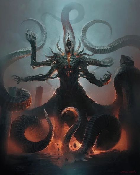 Art Sinistre, Lovecraft Monsters, Lovecraft Art, Cthulhu Art, Lovecraft Cthulhu, Creature Fantasy, Lovecraftian Horror, Dark Creatures, Cthulhu Mythos