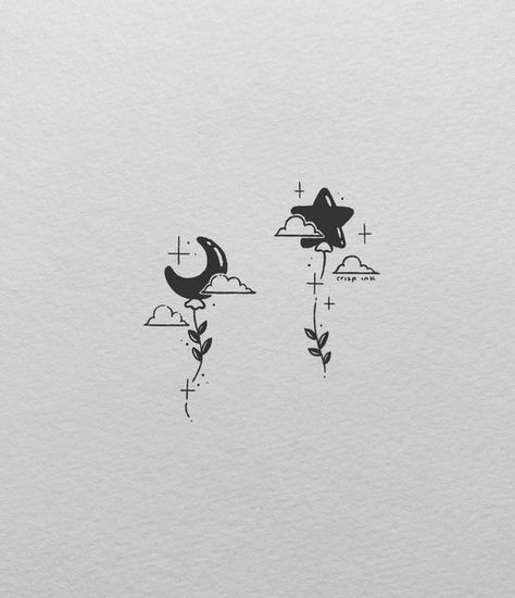 Rachael on Instagram: "Pick your 🎈 • • • #balloons #moon #star #art #ink #inkwork #inkdrawing #pen #penwork #pendrawing #illustration #illustrationartists #pigmamicron #handdrawn #handsketch #lafayette #louisiana" Crisp Ink, Micron Pen Art, Small Sister Tattoos, Cute Matching Tattoos, Small Matching Tattoos, Matching Sister Tattoos, Drawing Stars, Lafayette Louisiana, Doodle Tattoo