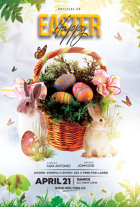 Download Easter Egg Hunt Party PSD Flyer Template for free. This flyer is editable and suitable for any type of event, dj, music, Spring Sale, Easter Party, promotion and other. #free #psd #Flyer #Easter #Happyeaster #EggHunt Easter Flyer Design, Party Promotion, Easter Flyer, Easter Egg Party, Easter Flyers, Easter Egg Hunt Party, Egg Hunt Party, Kids Easter Party, Egg Party