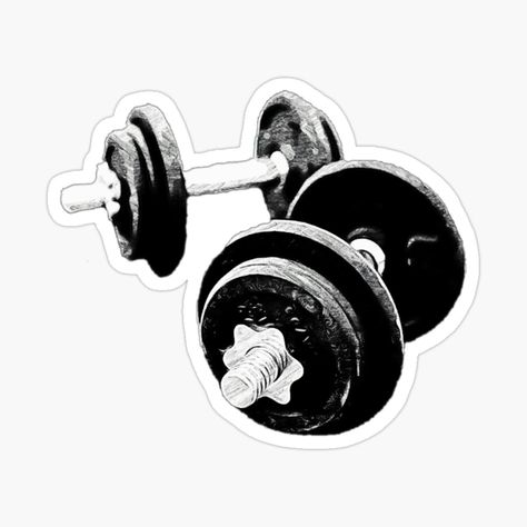 Gym Stickers Aesthetic, Dumbbell Aesthetic, Fitness Dumbell, Dumbell Workouts, Workout Stickers, Gym Stickers, Workouts Exercises, Dumbell Workout, Graphic Design Business Card