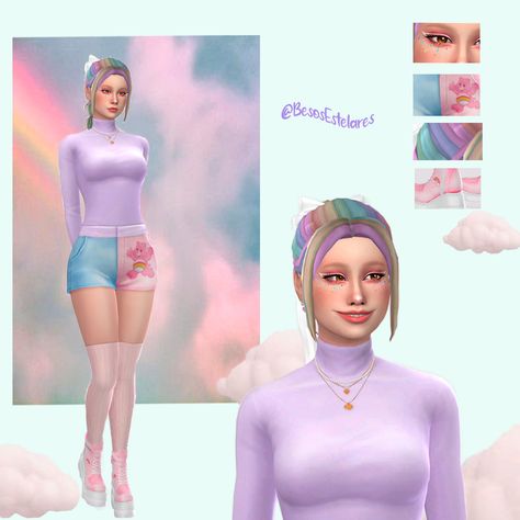 Candy Clothes, Bear Costume, Bear Outfits, Care Bear, Care Bears, Sims 3, Sims Mods, Sims Cc, Sims 4