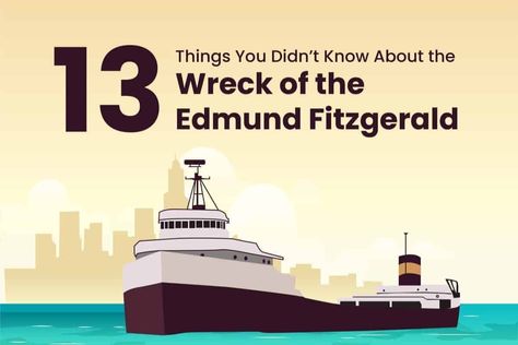 As the most recent shipwreck to occur on Lake Superior, the wreck of the SS Edmund Fitzgerald is still a fresh incident for some people. It happened on Nov. Edmund Fitzgerald Shipwreck, Great Lakes Shipwrecks, Edmund Fitzgerald, Under The Surface, Deep Water, Winter Storm, Shipwreck, Michigan State, Coast Guard