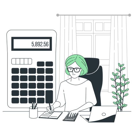 Accounting Drawing, Accountant Illustration, Accountant Drawing, Accounting Illustration, Accounting Art, Accountant Aesthetic, Accounting Student Aesthetic, Math Vector, Hipster Interior