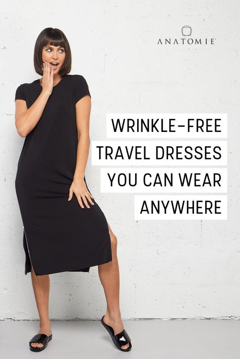 Wrinkle Free Dresses, Best Cruise Dresses, Outfit Cruise Vacation, Travel Chic Travel Outfit, Summer Travel Dresses, Travel Dresses For Women Europe, Wrinkle Free Travel Clothes For Women, Travel Dress Outfit, Summer Travel Outfit Women