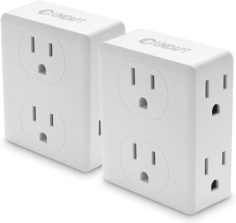 Amazon.com: Multi Plug Outlet Splitter, Unidapt Multiple Outlet Extender Adapter with 6 Electrical Outlets, Side Outlet Splitter Box, Wall Tap Power Plug Expander for Home Hotel Office Dorm Essentials, 2-Pack : Tools & Home Improvement Extension Plug, Outlet Extender, Wall Taps, Usb Outlet, Hotel Office, Box Wall, Dorm Essentials, Wall Plug, Power Plug