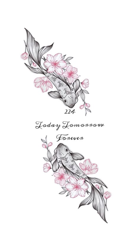 1st Tattoo Ideas, Tattoos On Black Skin, Teen Tattoos, Koi Tattoos, Small Tattoos For Girls, Cherry Blossom Tree Tattoo, Loving Memory Tattoos, Womens Tattoos, Blossom Tree Tattoo