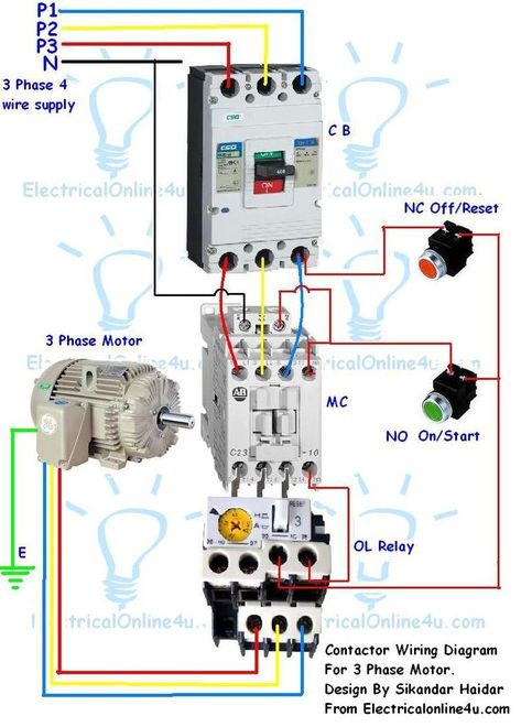 DIAGRAM] 3 Phase Emergency Stop Wiring Diagram FULL Contactor Wiring Diagram, Basic Electrical Wiring, Home Electrical Wiring, Electrical Circuit Diagram, Electrical Diagram, Electrical Wiring Diagram, Electrical Projects, Diy Electrical, Electrical Installation