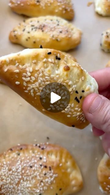 RUHAMA SHITRIT on Instagram‎: "Follow @ruhamasfood for more recipes,Full recipe in the caption below.⬇️
CHEESE SAMBUSAK! Delicious savory middle eastern pastry filled with cheese. 
Perfect with Israeli salad!🥗
SAVE MY MOM’S RECIPE BELOW 👇😍
.

‎סמבוסק גבינה, מאפה עיראקי שאי אפשר להפסיק לאכול!
‎המתכון המוצלח של אמא שלי בתגובות ⬇️
.
.
.Cheese Sambusak! 
1.5 tablespoons of dry yeast 
1/2 tablespoon of sugar
1/4 cup of lukewarm water
Mix it in a bowl and let the yeast rise for 1 minute. 
Ingredients for the dough- 
7 cups of all purpose flour 
1/3 cup of olive oil
50 grams of soft unsalted butter
4 tablespoons of sugar 
1/2 tablespoon of sea salt 
1 3/4 cups of lukewarm water 

Cheese filling- 
250 grams of crumble feta cheese 
250 grams of mozzarella cheese 
100 grams of cheddar cheese
150 Water Mixes, All Purpose Flour, More Recipes, Dry Yeast, Mozzarella Cheese, Middle Eastern, Feta Cheese, Unsalted Butter, Purpose Flour