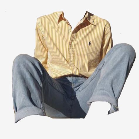 Blue And Yellow Outfit Ideas Men, Yellow And Blue Outfits For Men, Yellow Masc Outfits, Blue And Yellow Outfit Men, Yellow Male Outfits, Yellow Outfit Aesthetic Men, Yellow Shirt Outfit Men, Blue And Yellow Outfit Ideas, Yellow Striped Shirt Outfit