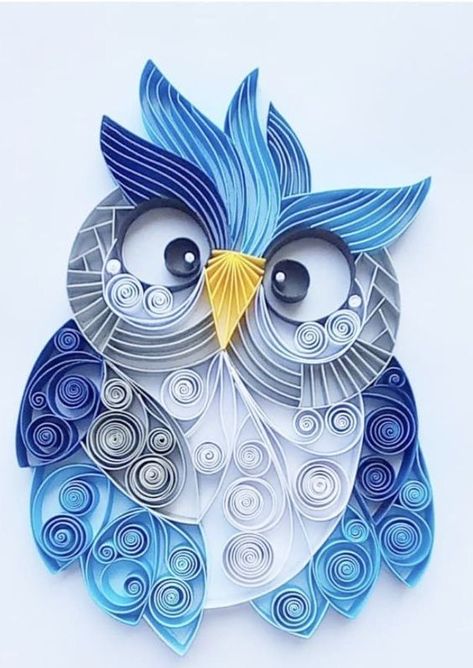 Paper Quilling Octopus, Cat Paper Quilling, Quilling Paper Peacock, Quilling Owl Easy, Quilling Owl, Quilled Animals, Quilling Projects, Paper Quilling Flowers, Paper Quilling Cards