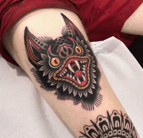 Facebook Cool Traditional Tattoos, Traditional Bat Tattoo, Bat Head, Printed Tattoo, Bat Plush, New School Tattoos, Relief Prints, Devil Tattoo, Bat Tattoo