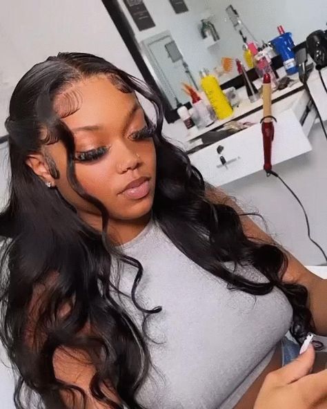 Frontal Hairstyles Ideas, Body Wave Wig Hairstyles, Prom Wigs, Girl Prom, Frontal Wig Hairstyles, Birthday Hairstyles, Virgin Hair Wigs, Front Lace Wigs, Frontal Hairstyles