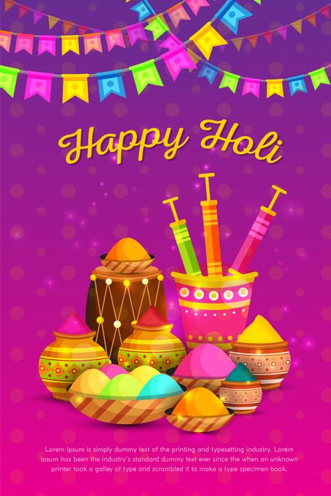 Happy holi festival poster Premium Vecto... | Premium Vector #Freepik #vector #party #celebration #india #festival Holi Festival Poster, Happy Holi Gif, Holi Gif, Holi Background, Happy Holi Festival, Holi Theme, Holi Wishes Images, Happy Holi Photo, Holi Greetings