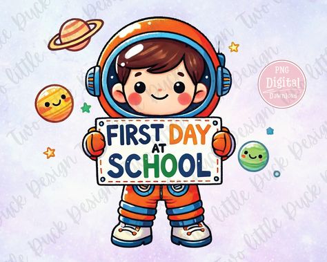 Astronaut Png, Kids Mugs, Back To School Design, Happy Teachers Day, Create Decor, 1st Day Of School, Rocket Ship, Website Banner, 1st Day