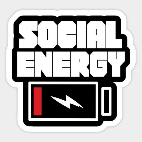 Social Energy Level - Introvert - Sticker | TeePublic Street Mode, Inspiration Logo Design, Sticker Logo, Logo Jewelry, Typography Shirts, Shirt Print Design, 3d Logo, New Sticker, Cool Stickers