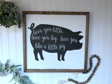 Pig Kitchen Decor, Pig Kitchen, Bbq Signs, Neutral Nursery Decor, Distressed Signs, Gender Neutral Nursery Decor, Pig Decor, Country Signs, Funny Bathroom Signs