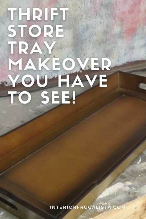 One of my favorite items from a thrift store to give a makeover is a tray! They are such EASY DIY projects and they are cheap. What better way to create unique pieces to add to your home decor. Serving Tray Craft Ideas, Diy Wooden Trays Projects, Upcycled Tray Ideas, Painted Trays Ideas Easy Diy, Wooden Tray Makeover, Wooden Tray Craft Ideas, Wooden Tray Ideas Decor, Painted Wooden Trays Ideas, Wooden Trays Ideas