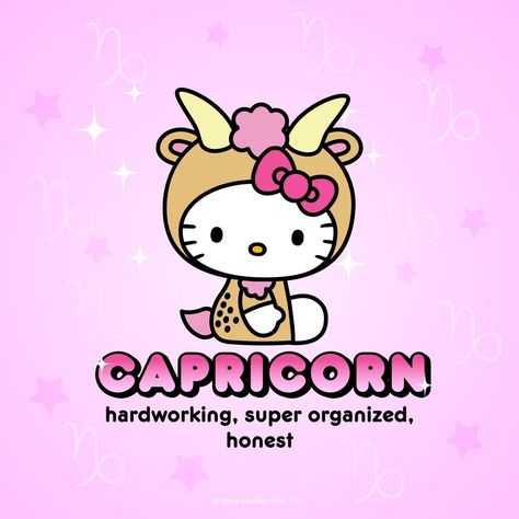 Sanrio Zodiac, Capricorn Season, Zodiac Signs Capricorn, Zodiac Signs Gemini, Sanrio Wallpaper, 12 Zodiac Signs, Hello Kitty Collection, Zodiac Horoscope, Sanrio Characters