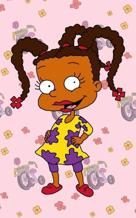 Black 90s Cartoon Characters, Suzie Rugrats, Susie From Rugrats, Suzie Carmichael, Rugrats Drawings, Rugrats Aesthetic, Rugrats Painting, Rugrats Art, Susie Rugrats