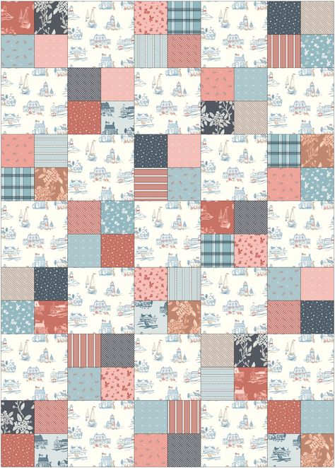 This quick and easy quilt is one of my most popular quilt tutorials of all time: a fast, beginner-friendly Fast Four Patch Basic Patchwork Quilt, Quilt Basics, 4 Patch Quilt, Quilt Diy, Charm Pack Quilt Patterns, Boys Quilt Patterns, Diary Of A Quilter, Baby Quilt Tutorials, Charm Pack Quilts