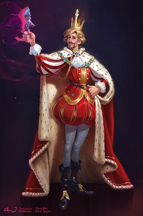 ArtStation - Naive King King Design Character, King Outfit Drawing, King Attire, King Character Design, King Pose, King Clothes, King Cape, King Clothing, King Character