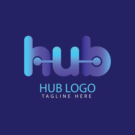 hub logo design template vector Hub Logo, Apple Art, Logo Banners, Logo Design Template, Marketing Design, The Hub, Custom Branding, Custom Illustration, Custom Packaging