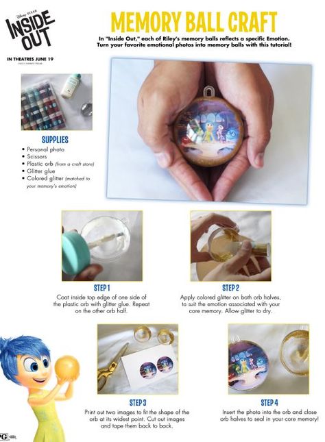 how to make a Inside Out Memory Ball Inside Out Party Ideas, Disney Printables Free, Inside Out Emotions, Disney Inside Out, Diy Bebe, Therapeutic Activities, Art Therapy Activities, Printable Activities For Kids, Fun Family Activities