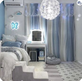 Baby Blue Bedrooms, Butterfly Room, Study Room Decor, Small Room Design, Dream Room Inspiration, Room Makeover Bedroom, Blue Rooms, Room Makeover Inspiration, Blue Bedroom